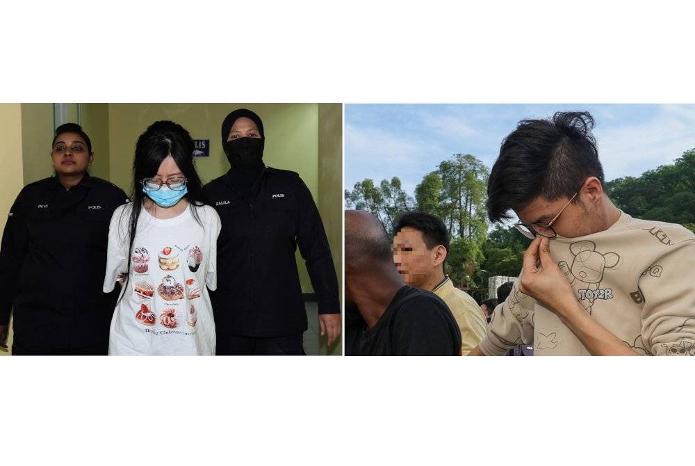 Ong Li Ren dan Ng Hui Xin dihadapkan ke Mahkamah Majistret di sini hari ini atas pertuduhan mengedar dadah bernilai RM1.445 juta. Foto Bernama