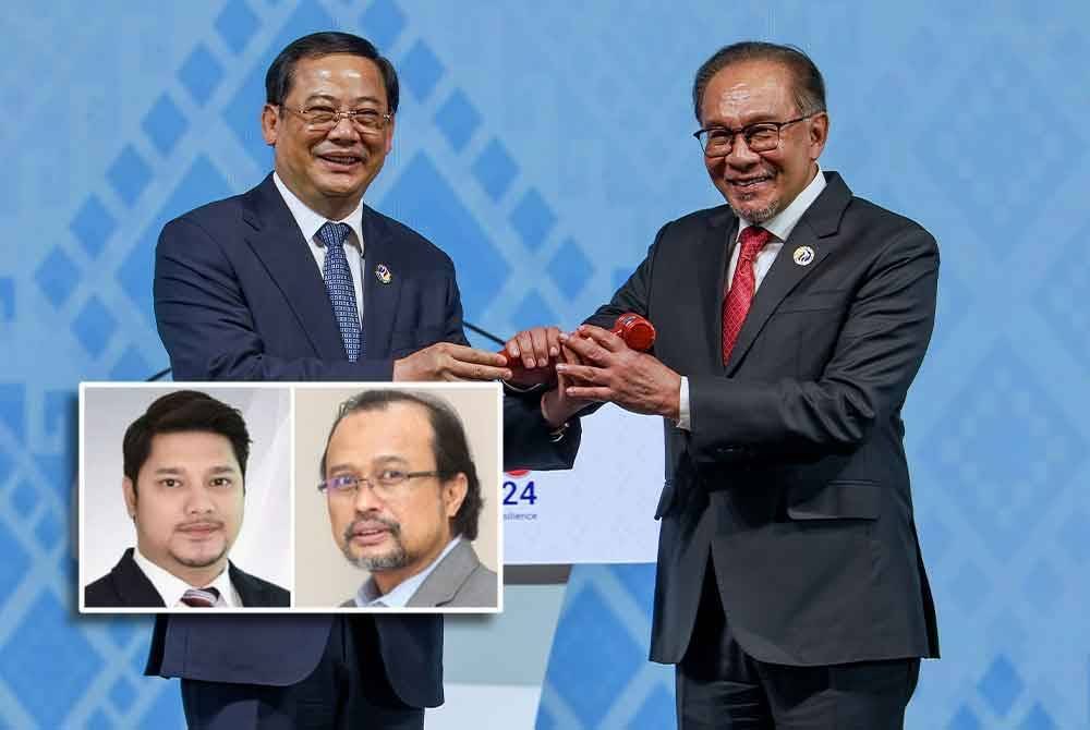 Malaysia rasmi menerima tugas selaku Pengerusi ASEAN yang baharu bagi tahun 2025 menggantikan Laos. - Foto Bernama (Gambar kecil: OK Mohammad Fajar dan Tunku Mohar)