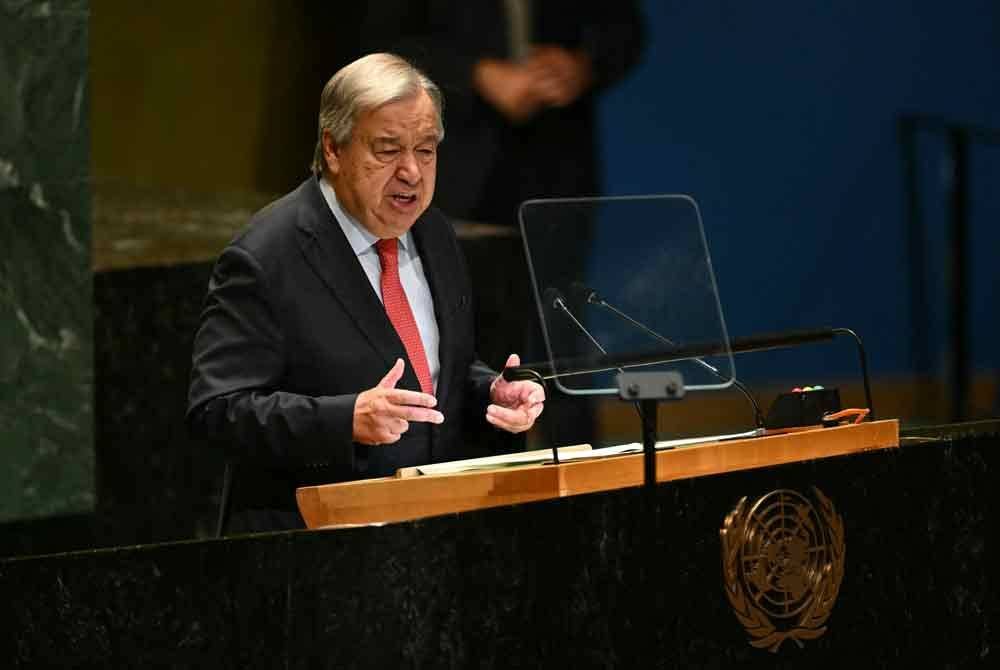 Guterres ketika berucap di pentas PBB.