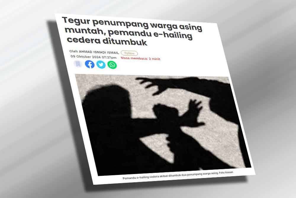 Tindakan seorang lelaki warga Vietnam menendang cermin sisi sebuah kereta e-hailing kerana berang ditegur selepas muntah dalam kereta mengundang padah apabila dia didenda RM4,000 oleh Mahkamah Majistret di sini pada Selasa.