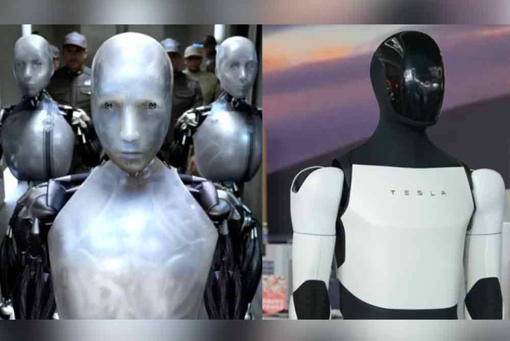 Pengguna media sosial membandingkan Optimus dengan rekaan asal I,Robot.