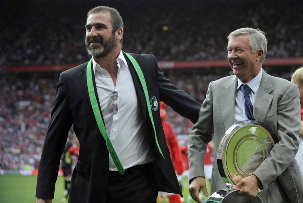 Cantona (kiri) mengkritik United selepas memecat Ferguson (kanan) sebagai duta pasukan.