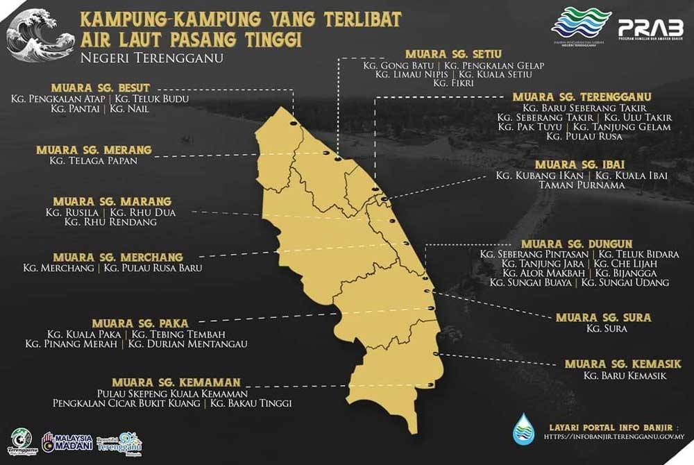 Sebanyak 41 kampung dijangka dinaiki air ekoran fenomena besar yang dijangka berlaku bermula malam Khamis hingga 25 Oktober depan.