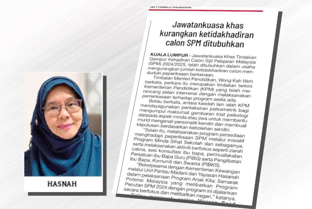 Laporan Sinar Harian pada Khamis. (Gambar kecil: Hasnah)