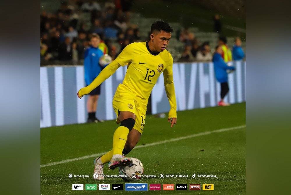 Arif Aiman kurang menyerlah ketika menentang New Zealand pada Isnin lalu. Foto Facebook FAM