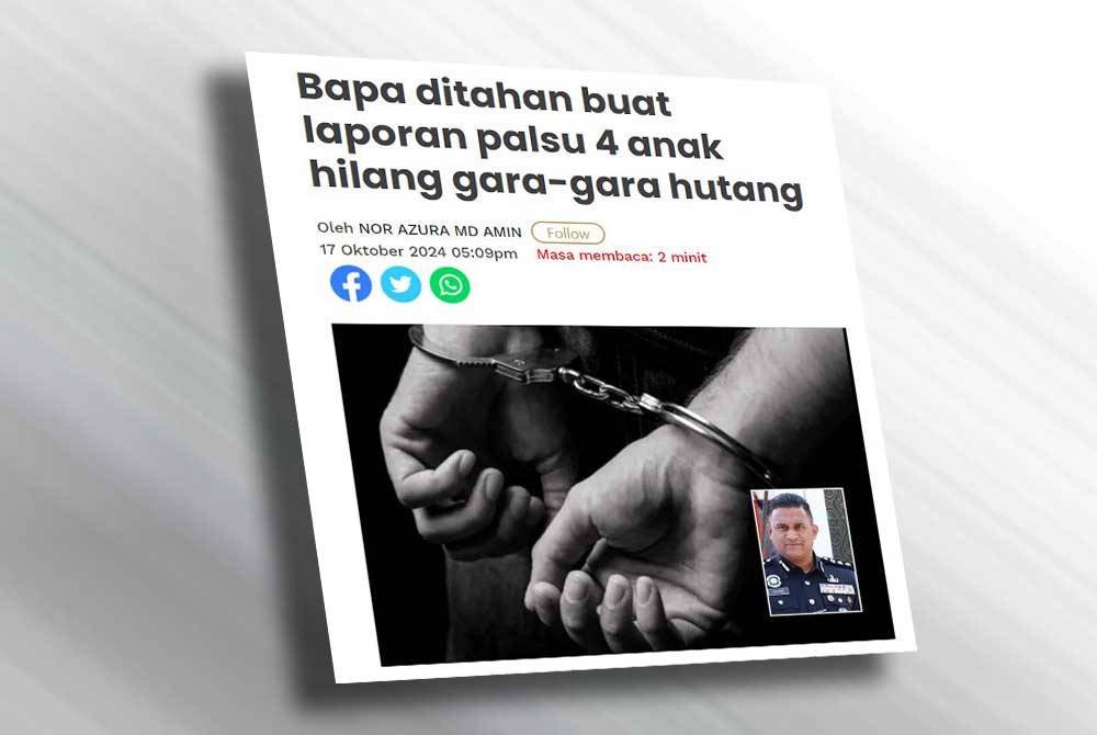 Seorang bapa direman selama tujuh hari mulai hari ini hingga Khamis depan bagi membantu siasatan mengenai laporan palsu berhubung kehilangan empat orang anaknya, semalam.