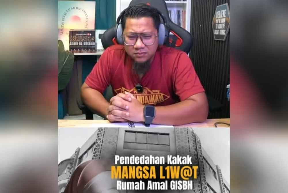 Pendakwah bebas, Ustaz Syihabudin Ahmad ketika mengendalikan podcast bersama bekas pengikut GISBH di TikToknya baru-baru ini.