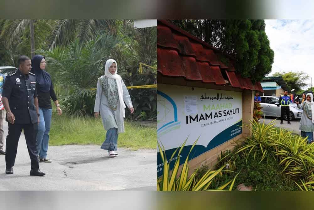 Ummu Atiyah membawa polis kepada lokasi-lokasi dia didakwa dikurung di sebuah perkampungan GISBH di Kampung Batu Hampar Dalam, Beruas pada Ahad.