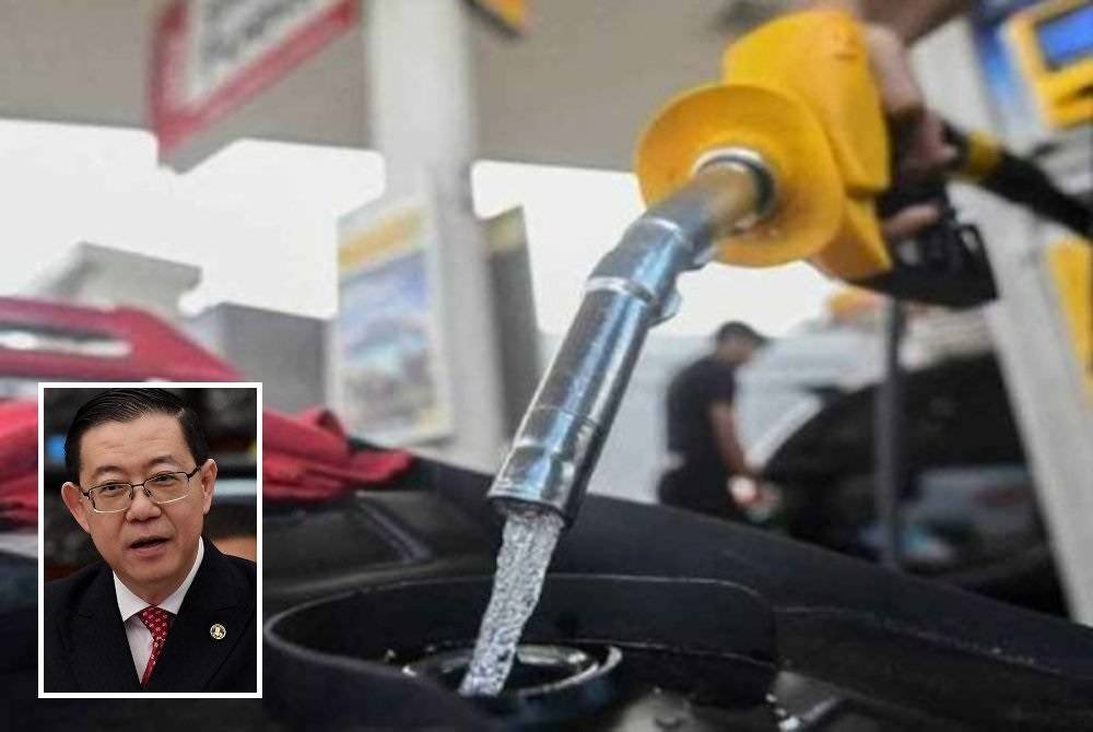 Guan Eng (gambar kecil) mencadangkan had pendapatan golongan maha kaya (T15) yang dikecualikan daripada mendapat subsidi bersasar RON95 ditetapkan pada RM15,000 sebulan.