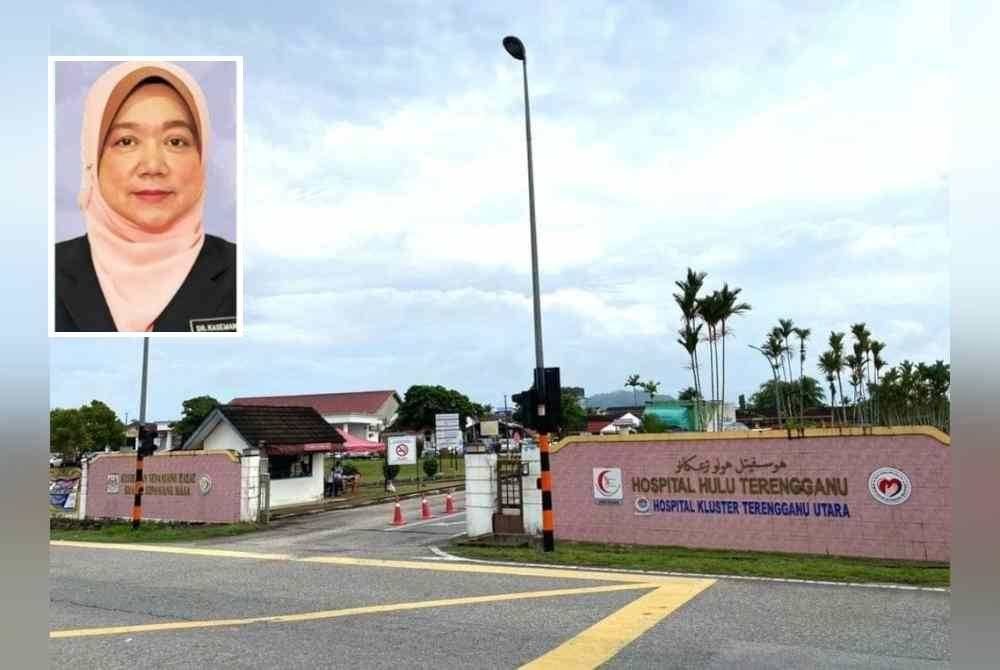 Dua hospital di negeri ini yang berisiko terputus hubungan akibat banjir ialah Hospital Besut dan Hospital Hulu Terengganu.(Gambar hiasan) Foto Facebook Derma Darah Terengganu Kite. Gambar kecil: Dr Kasemani