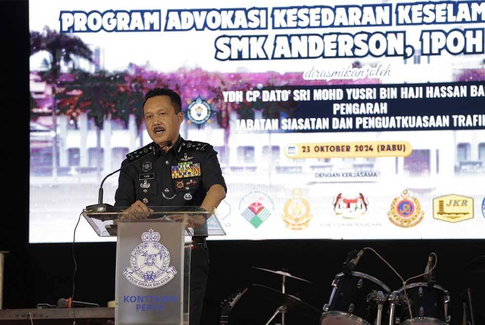 Mohd Yusri berucap pada program Advokasi Kesedaran Keselamatan Jalan Raya di SMK Anderson di Ipoh.