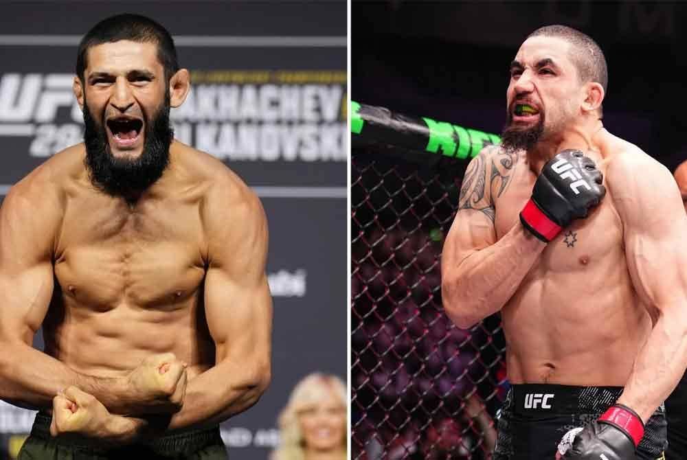 Khamzat dan Robert Whittaker (kanan) akan memasuki Oktagon bagi pertarungan middleweight UFC di Arena Etihad, Abu Dhabi pada awal pagi Ahad ini. Foto Agensi