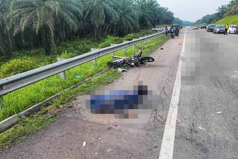 Mangsa maut selepas motosikal yang ditungganginya terlanggar kerbau di KM29 Jalan Temerloh-Bandar Jengka pada Khamis.
Foto ihsan PDRM