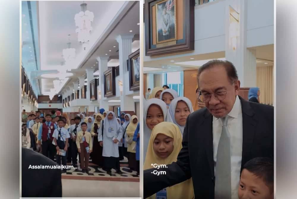 Anwar luang masa bertemu murid-murid SK Selama, Kedah di Parlimen pada Khamis.