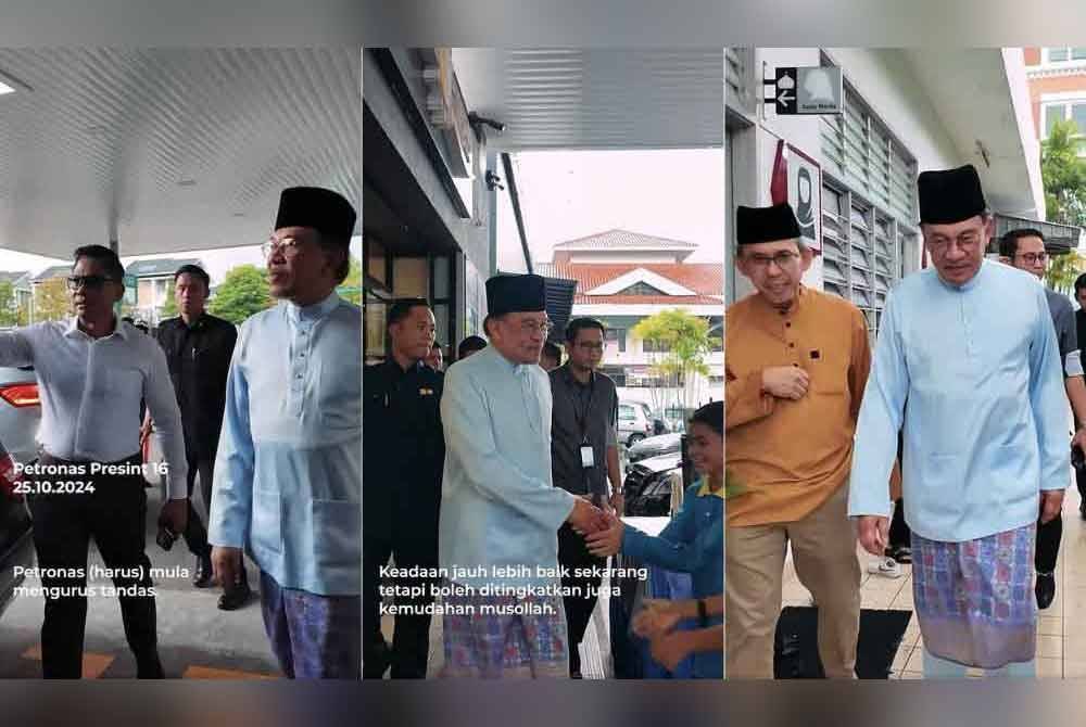 Anwar membuat pemeriksaan mengejut di Petronas Presint 16, Putrajaya, pada Jumaat.