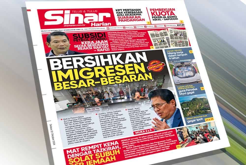 Laporan eksklusif Sinar Harian pada 22 Oktober menerusi temu bual Ketua Pesuruhjaya SPRM, Tan Sri Azam Baki.