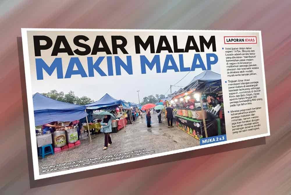 Laporan muka depan Sinar Ahad.