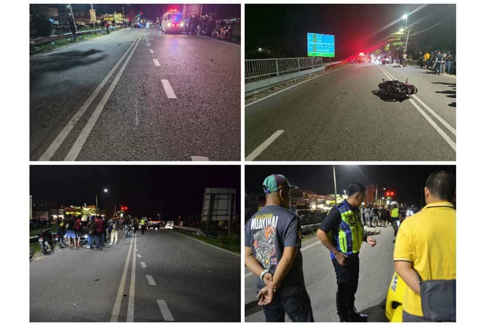 Pelajar Tingkatan Lima maut manakala rakannya patah kaki akibat kemalangan. Foto Ihsan polis