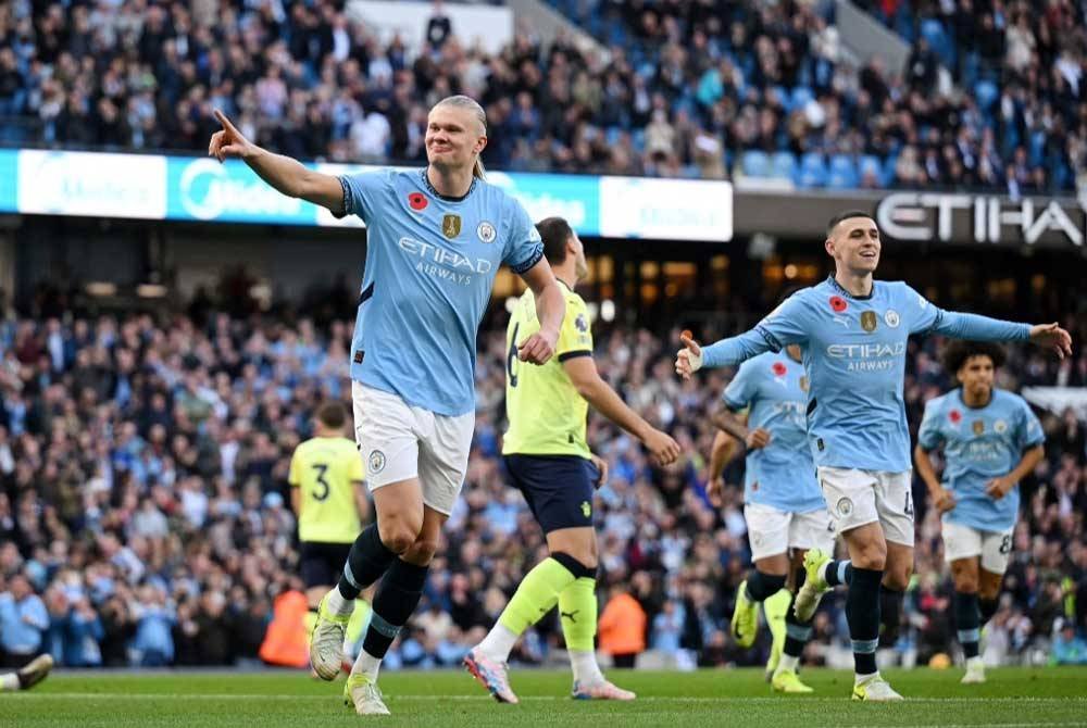 Haaland ledak gol tunggal buat City di Etihad. Foto: Agensi