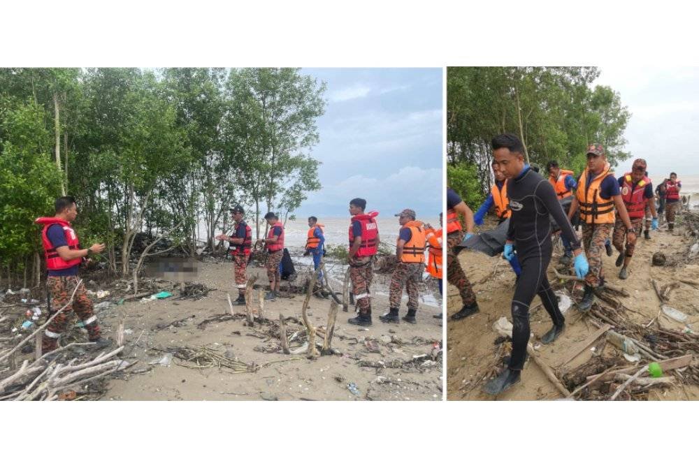 Mayat mangsa dibawa ke Pusat Kawalan Bomba (PKB) di Pasar Bisik Kota Kuala Muda pada Selasa. Foto Bomba