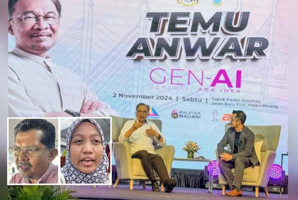 Sesi Temu Bersama Anwar antara program mendapat sambutan menggalakan apabila ia dihadiri 10,000 pengunjung. Gambar kecil: Fazill, Sofiyah Athirah