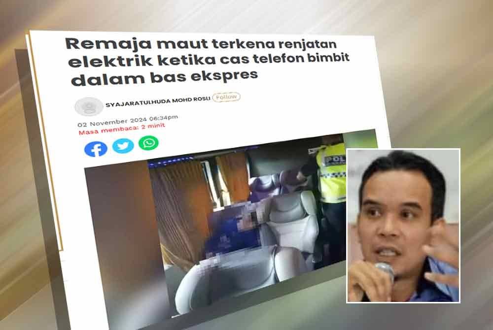 Insiden terbaru telah menunjukkan betapa pentingnya penyelenggaraan sistem elektrik dalam bas bagi memastikan keselamatan semua penumpang. Gambar kecil: Mohd Razi