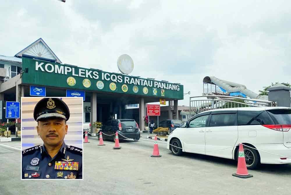 Polis Kelantan akan terus menjalankan ujian saringan air kencing secara mengejut di Kompleks ICQS di negeri ini. Gambar kecil: Mohd Yusoff