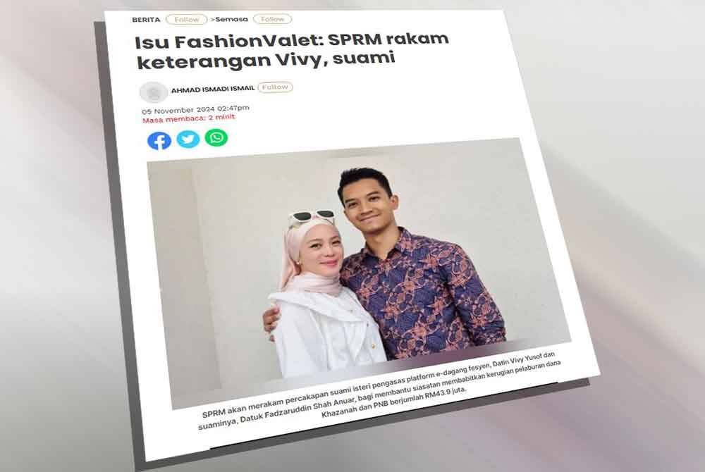 Laporan Sinar Harian pada Selasa.