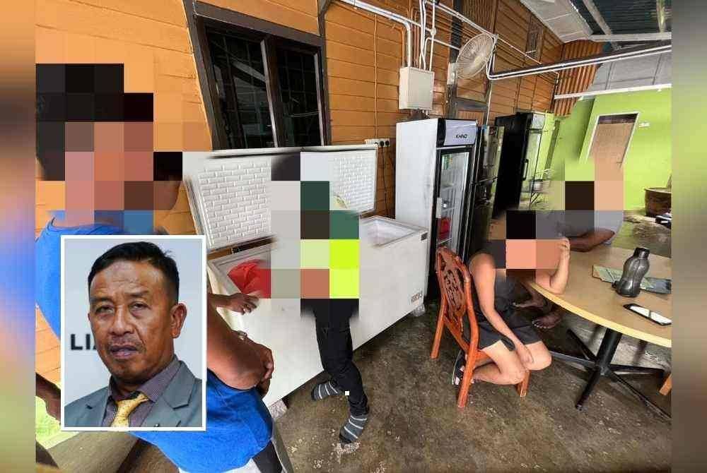 Tiga ditahan dalam serbuan di premis restoran di Teluk Datok, Banting, Sabtu lalu. Foto Perhilitan. Gambar kecil: Abdul Kadir