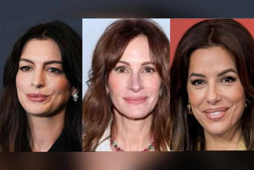 Anne Hathaway, Julia Roberts, Eva Longoria. Foto AFP