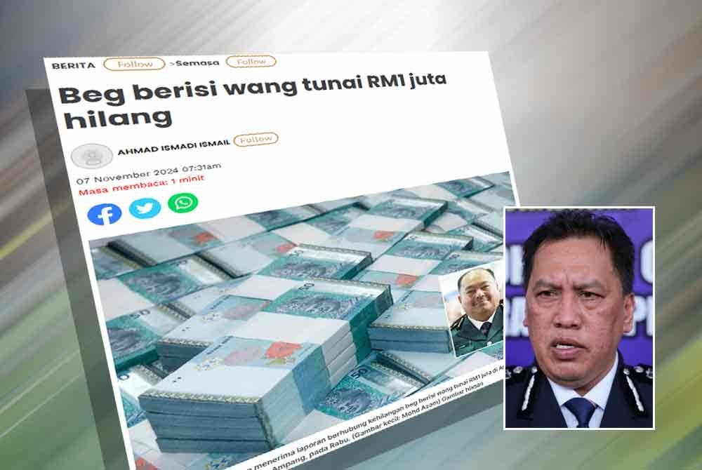 Laporan Sinar Harian pada Khamis. Gambar kecil: Rusdi