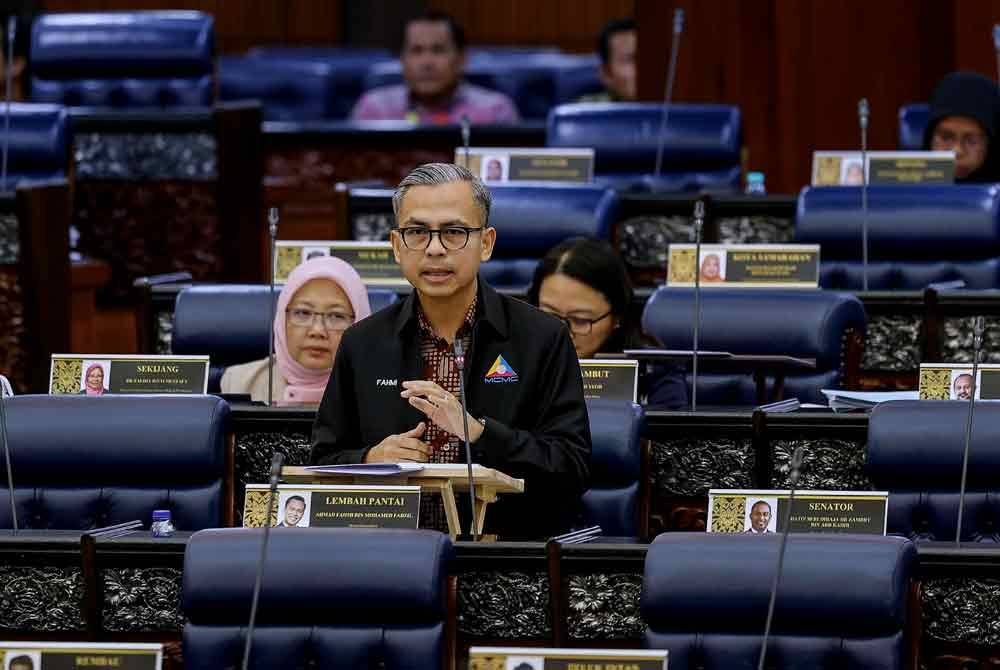 Fahmi pada Persidangan Dewan Rakyat sempena Mesyuarat Ketiga Penggal Ketiga Parlimen ke-15 di Bangunan Parlimen pada Khamis. Foto Bernama