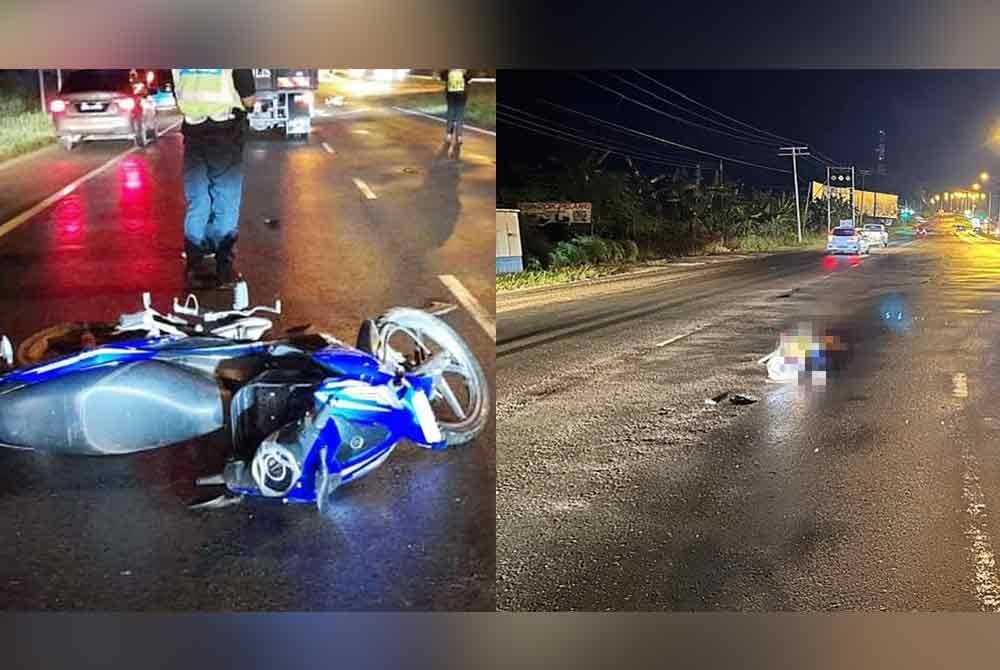 Motosikal mangsa hilang kawalan dan terbabas dalam kejadian di Kilometer 34 Jalan Kota Kinabalu-Papar, Putatan.