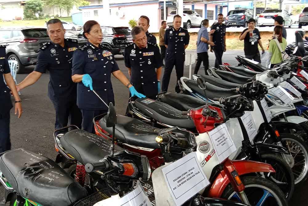 Antara motosikal yang dirampas dalam serbuan dan tangkapan suspek bermula 21 hingga 25 Oktober lalu.