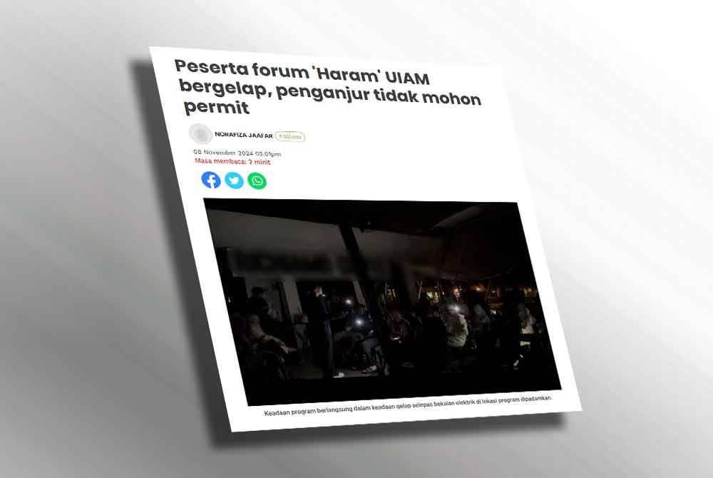 Laporan Sinar Harian pada Jumaat.