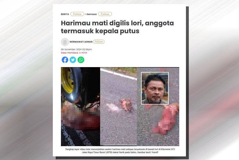 Laporan Sinar Harian.