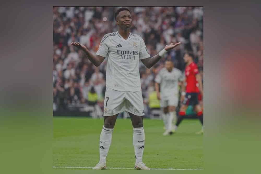 Jaringan hatrik Vinicius melonjakkan Real ke tangga kedua liga dengan 27 mata. Foto Agensi