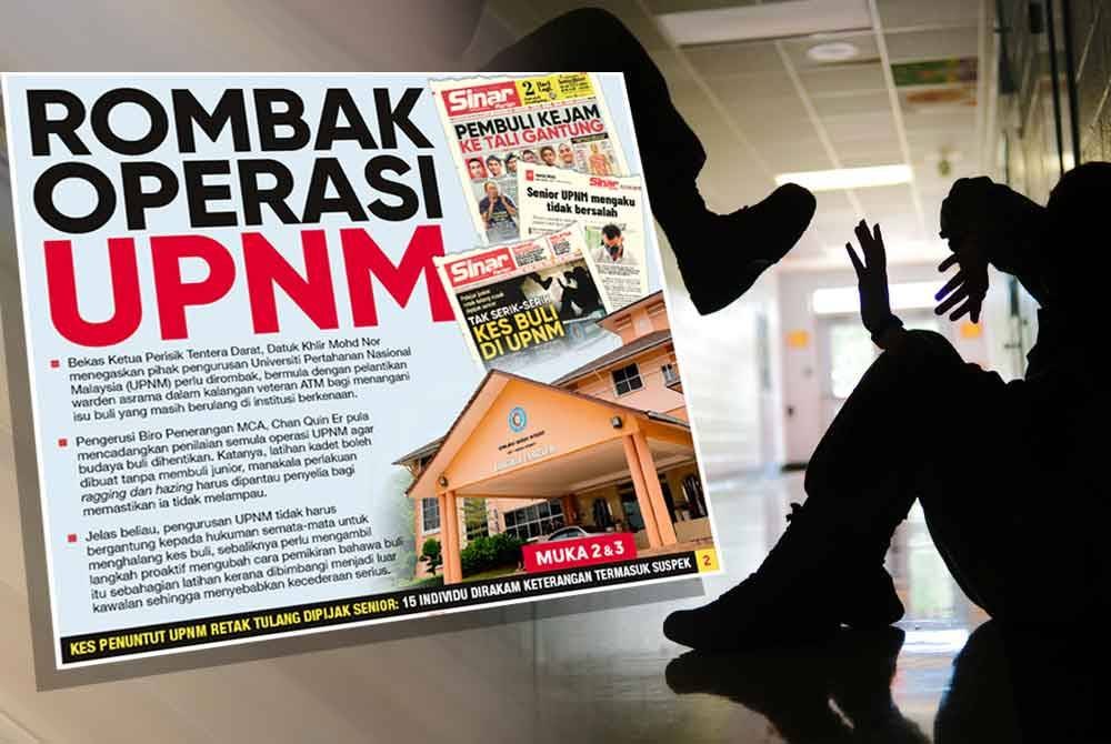 Perbuatan senior membuli junior di UPNM sudah dianggap satu budaya atas alasan untuk menguji ketahanan mental dan fizikal.