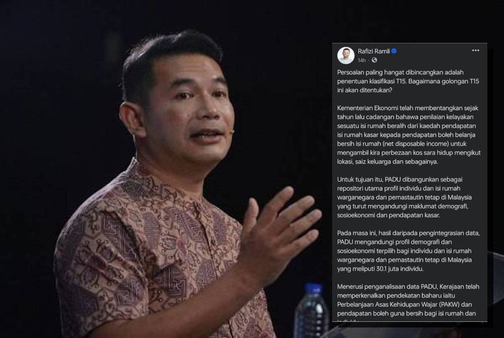 Tangkap layar hantaran Rafizi menerusi Facebook pada Isnin.