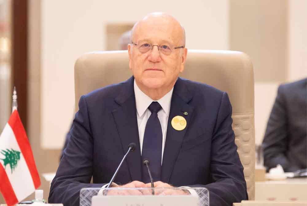 Najib Mikati menghadiri Sidang Kemuncak Luar Biasa Arab dan Islam di Riyadh, Arab Saudi. Foto Xinhua