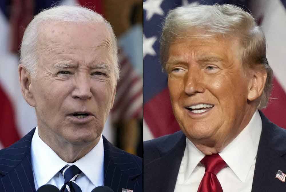 Biden (kiri) akan menerima kunjungan Donald Trump yang bakal menjadi penggantinya di Pejabat Oval, Rumah Putih pada Rabu - Foto: AP