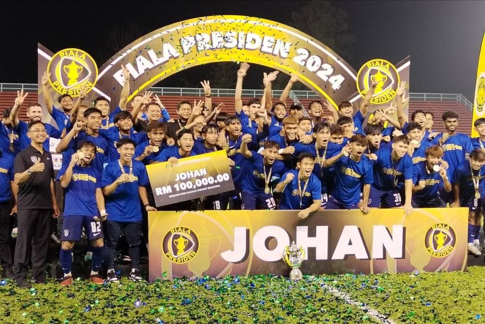 Skuad JDT III meraikan kejayaan muncul juara Piala Presiden 2024.