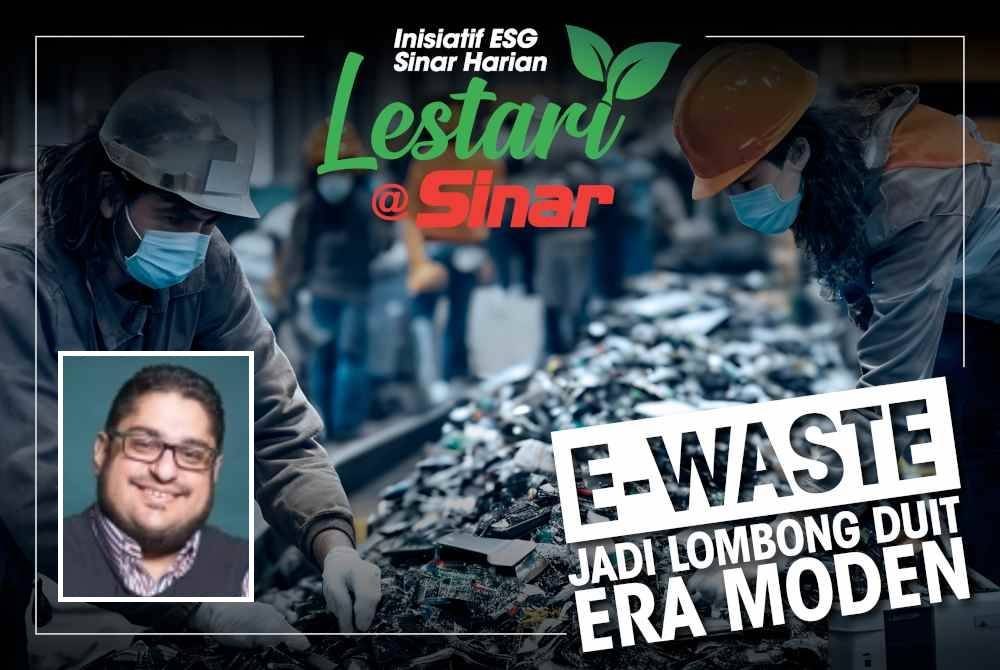 Sisipan khas tentang e-waste dalam Sinar Ahad. Gambar kecil: Mohamed Tarek