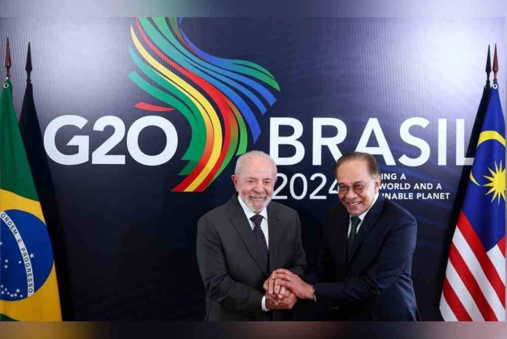 Anwar mengesahkan Presiden Brazil Luiz Inácio Lula da Silva telah menerima undangan beliau untuk menghadiri Sidang Kemuncak ASEAN ke-47 dan Sidang-Sidang Kemuncak Berkaitan di Kuala Lumpur pada 2025 sebagai Tetamu Pengerusi. Foto Bernama