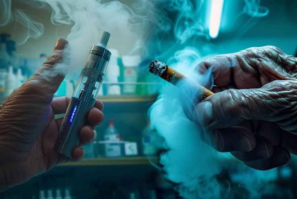 Perokok sering menggunakan alasan penggunaan vape sebagai salah satu cara untuk meninggalkan tabiat menghisap rokok tembakau. Gambar hiasan