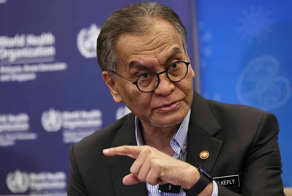 Dr Dzulkefly ketika sidang media pada Majlis Perasmian Sambutan Minggu Kesedaran Kerintangan Antimikrob (AMR) 2024 Peringkat Kebangsaan, pada Selasa. Foto Bernama