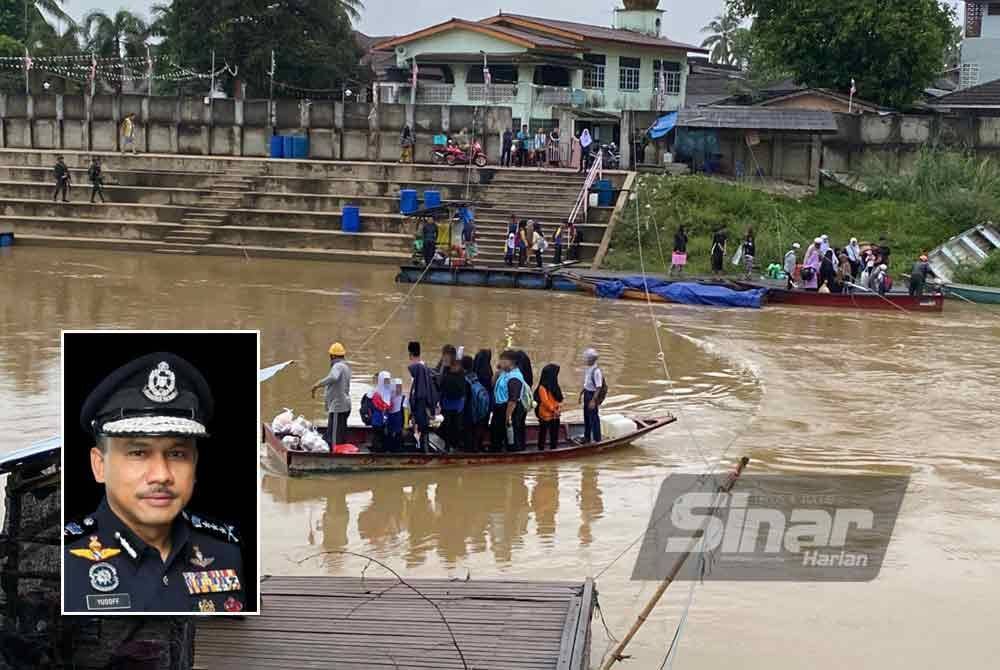 Pihak polis tetap dengan pendirian untuk meneruskan penguatkuasaan terhadap individu yang menyeberangi Sungai Golok melalui pangkalan haram mulai 1 Disember ini sebagaimana arahan dikeluarkan pada Isnin. Gambar kecil: Mohd Yusoff