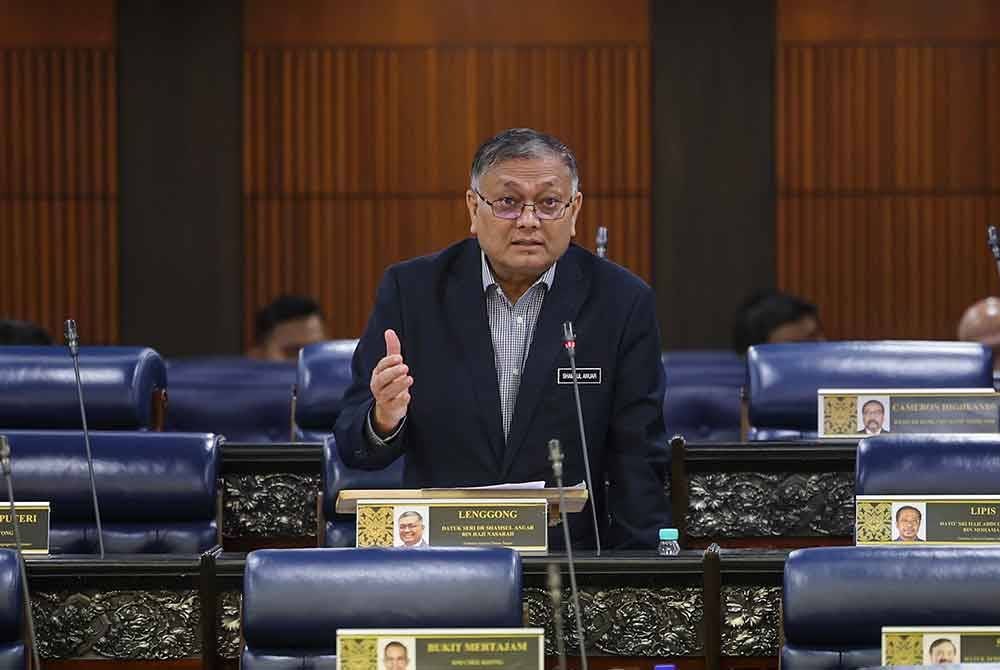 Shamsul Anuar pada Persidangan Dewan Rakyat sempena Mesyuarat Ketiga Penggal Ketiga Parlimen ke-15 di Bangunan Parlimen pada Rabu. Foto Bernama