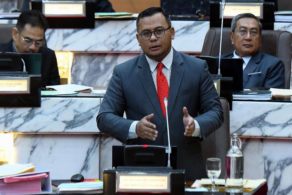 Amirudin ketika menjawab soalan pada persidangan Dewan Undangan Negeri Selangor pada Rabu. Foto Bernama