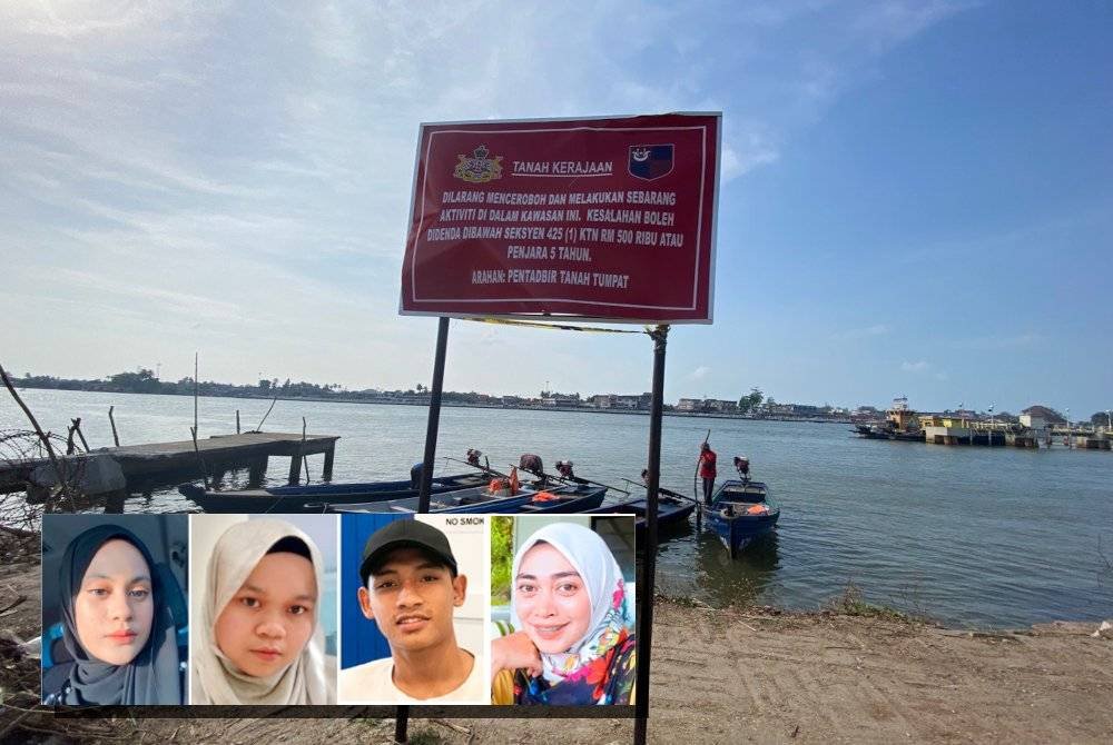 Sungai Golok selain sebagai laluan utama yang hanya berjarak beberapa meter antara Malaysia-Thailand, ia juga sumber pendapatan kepada penduduk di sini terutama bot tambang. (Gambar kecil: Nurul Fatiha, Nurul Hanisah, Muhammad Hakim, Ros Anis Nabila)